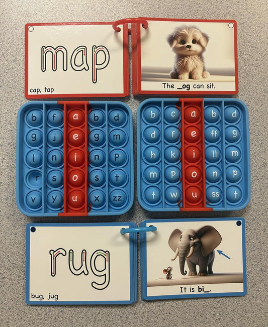 PoP ‘n Read CVC Word Game: Confident Reader Edition – Multisensory Phonics & Early Reading Practice for Kids | Science of Reading | Classroom & Homeschool | Pre Kindergarten - Grade 1