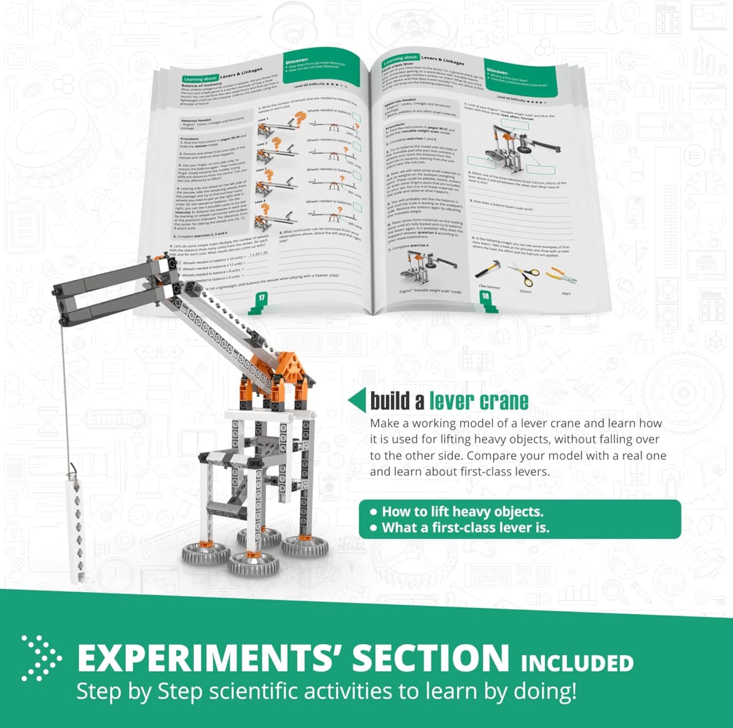 Engino- STEM Toys, Structures, Buildings & Bridges, Building Toys for Kids 9+, STEM Projects, Creative Engineering Kit, Gifts for Boys & Girls (9 Model Options)