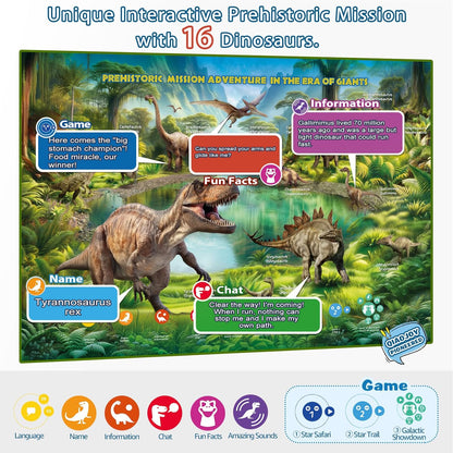 Qiaojoy Bilingual Interactive World Map for Kids Learning and Educational Toys, Talking Electronic Kids World Map i-Poster Geography Games Ages 3 to 12 Years Old, Custom Talking Birthday Gifts Card