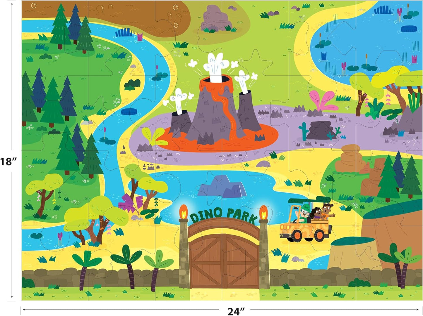 RoseArt Kids Floor Puzzle Playset - 24 Piece Jigsaw Puzzle