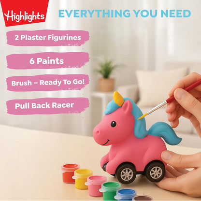 Highlights Paint Your Own Plaster Figurine & Activity Kits – DIY Art Sets with Figurines, Paints, Brush & Bonus Activities – Multiple Themes – Ages 6+