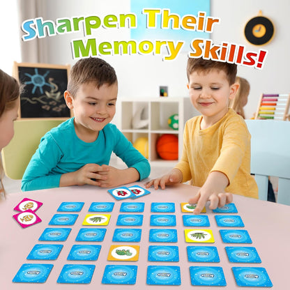 Aizweb CVC Word Match Game - 60 Pc Toddler Card Games for Kids Ages 3-6, Phonics Flash Cards for Preschool & Kindergarten Learning Activities, Educational Toys for Home School Supplies