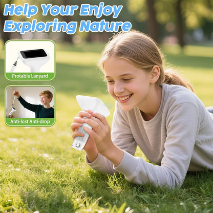 1000X Handheld Digital Kids Microscope with 3.0" IPS Screen, USB-Powered STEM Educational Science Toy with 8 LED Lights & Photo/Video Capture, Portable Learning Gift for Boys & Girls(White)