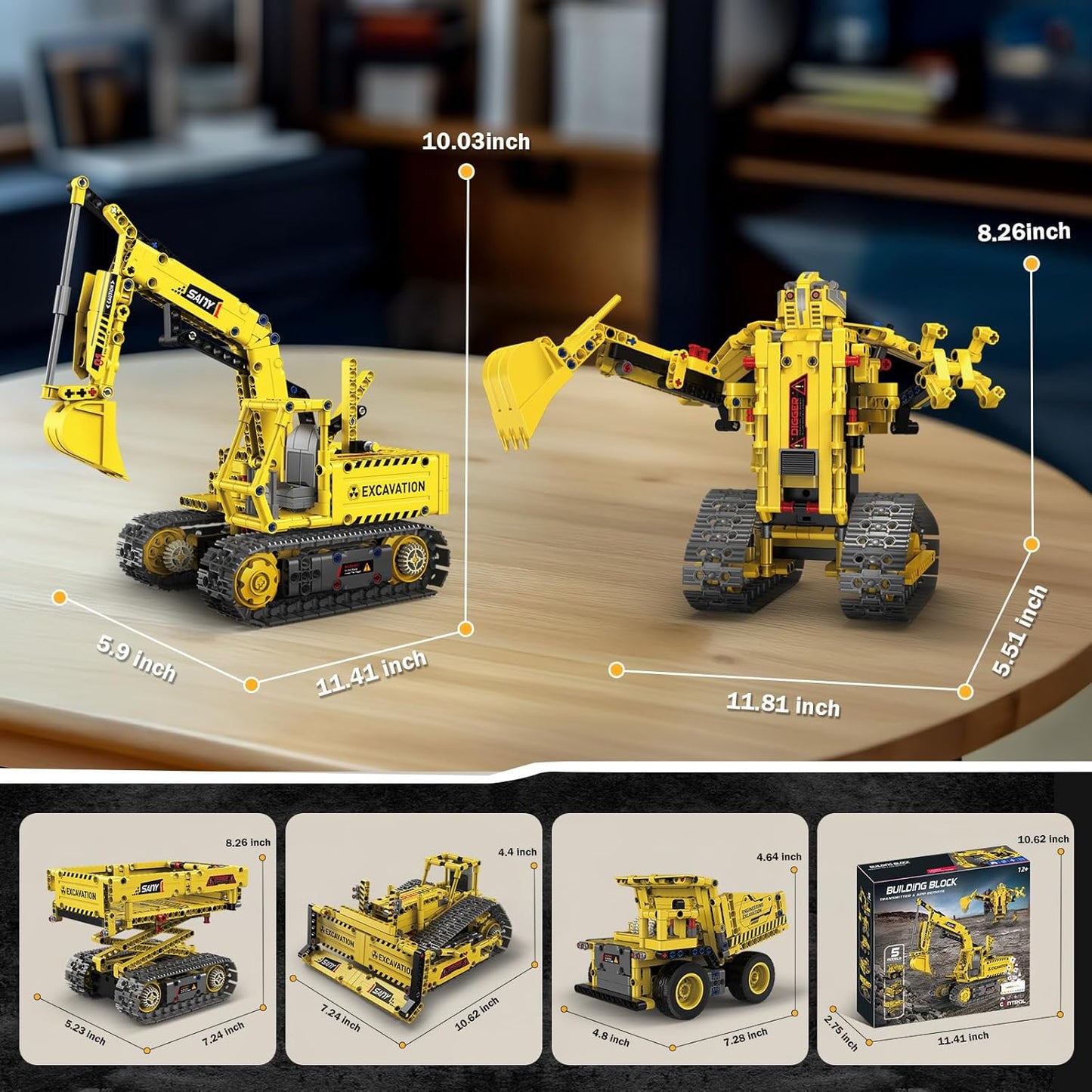 5-in-1 STEM Robot Building Kit with Remote Control & APP, Science Robot Educational Toys for Kids Age 8-16, Birthday Gifts for Boys Girls with 358 Piece