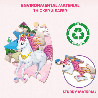 SYNARRY Solar System Floor Puzzles for Kids Ages 4-8, Large 70 Piece Jigsaw Puzzles for Kids Ages 4-6, Space Planet Astronaut Toys Puzzles, Preschool Learning Toys, Easter Basket Stuffers for Boy Girl