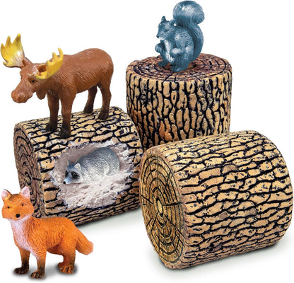 MindWare Dig it Up! Woodland Animals Excavation Kit - Educational Toys for Kids 4 and Up - Dig Kit with 12 Stumps, 12 Animal Figurines, 12 Chisels - Group or Classroom Activities & Birthday Parties