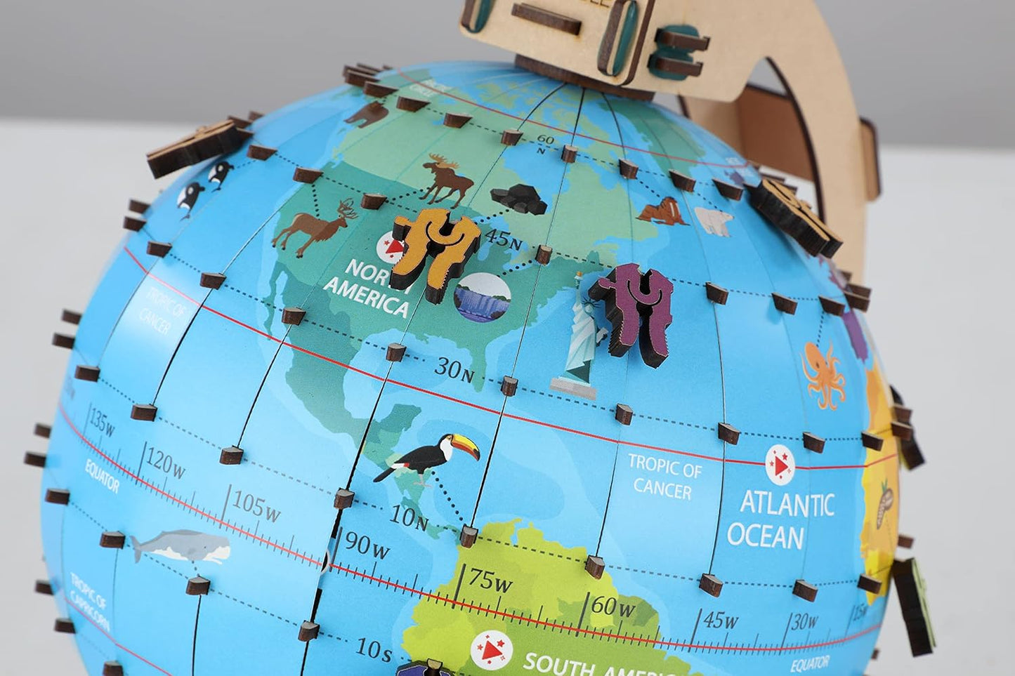 Smartivity Globe Explorer Wooden Model Engineering STEM Learning Toy for Kids Ages 8 and Up