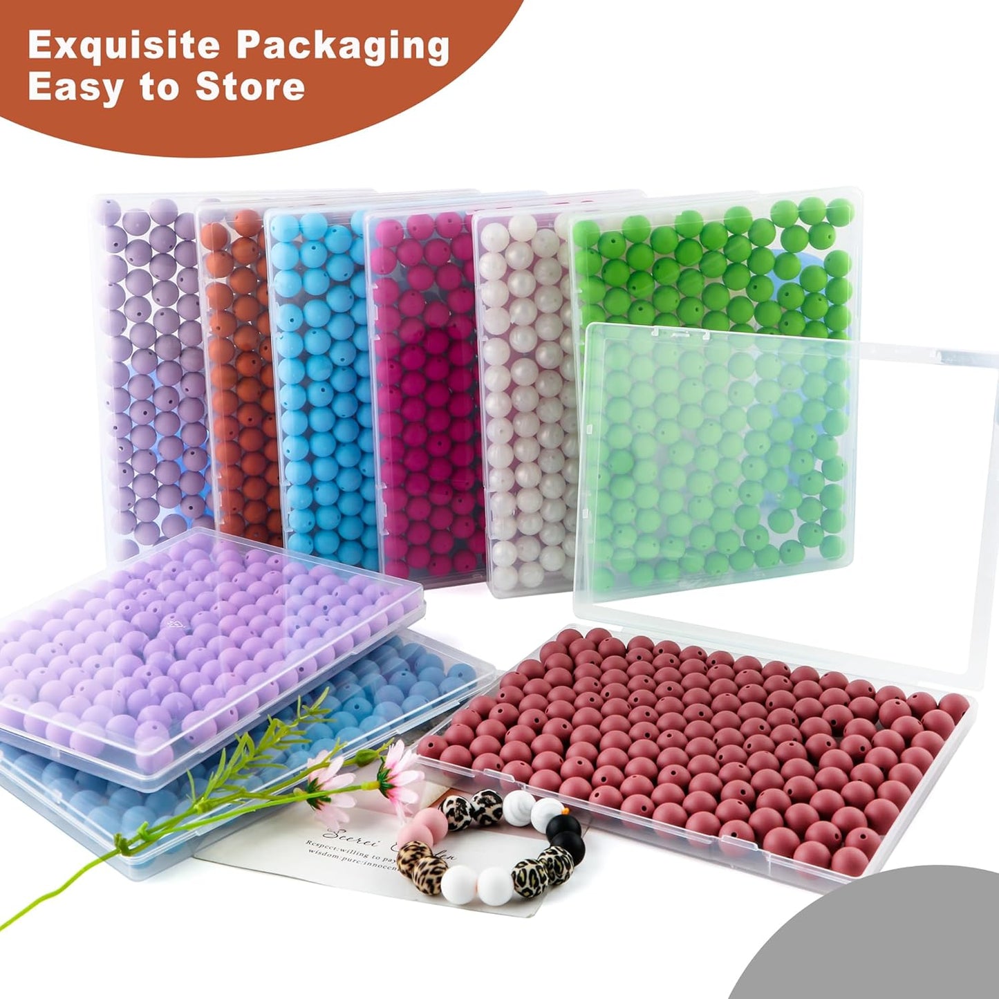 65Pcs 19mm Silicone Beads for Keychain Making Bracelet Necklace, Bulk Round Silicone Beads for Pens（Christmas Green） - Colors B