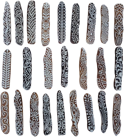 Royal Kraft Assorted Wooden Block Printing Stamps (Set of 10) Bulk01_10