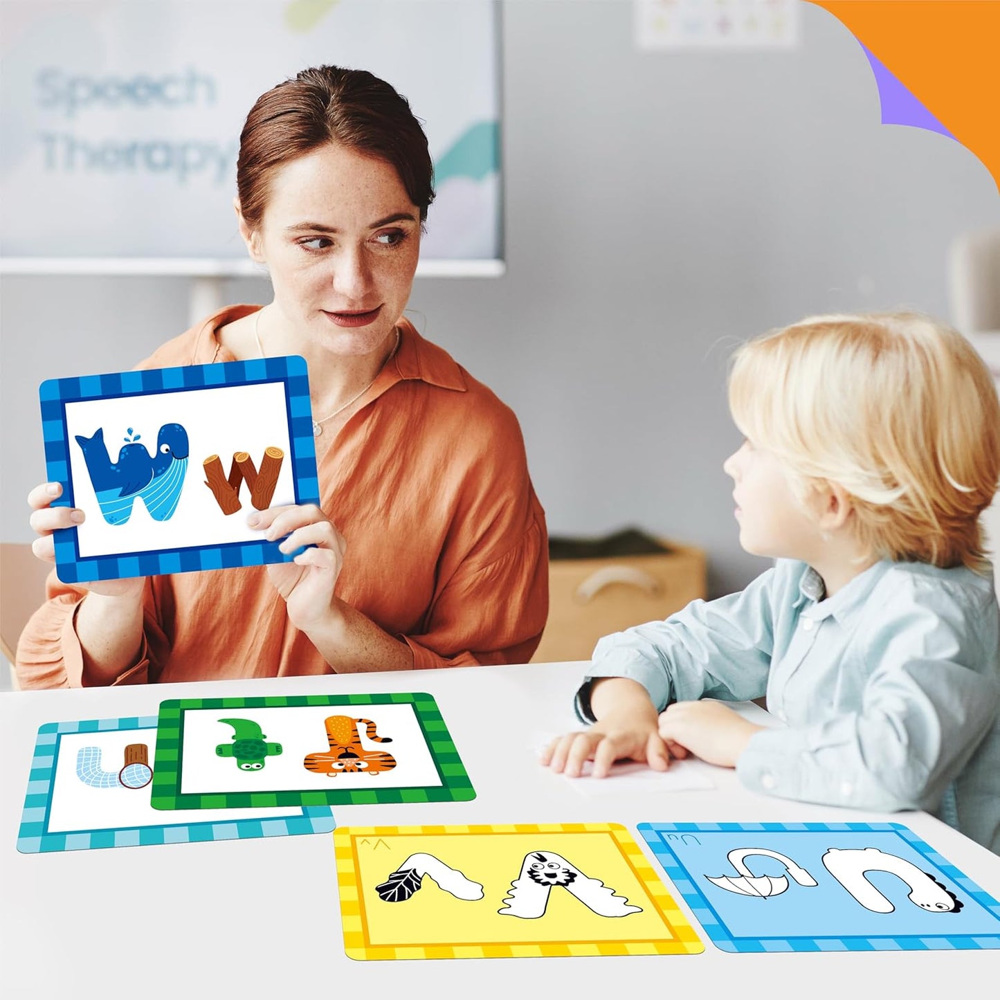 Alphabet Picture Mnemonic Cards, 26 Uppercase & Lowercase Letter Learning Cards for Kids Letter Cognition, ABC Montessori Early Learning Tool for Toddlers, Classroom & Home Activity