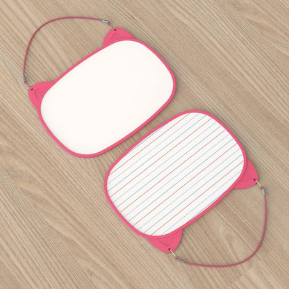 Small White Board, Small White Board 12x9 with 5pcs Dry Erase Markers, Double Sided Lapboard with Lines, Mini Hanging Whiteboard for Office (Pink)