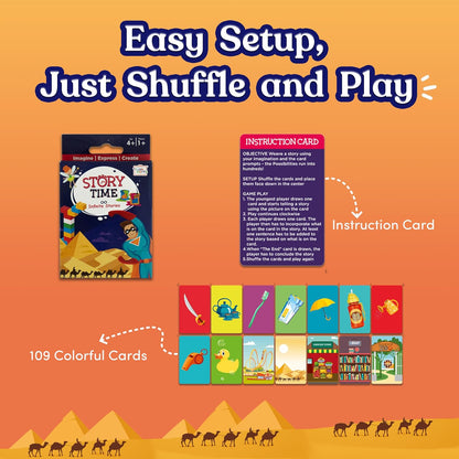 Story Time Travel Card Game by TrunkWorks | Family Friendly | for Ages 4, 5, 6, 7, 8 Years | Tell Stories; Develop Imagination, Language Skills