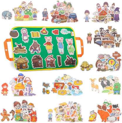 CHEFAN 12 Pack Felt Board Bible Stories Pieces,Flannel Board Stories for Preschool Activities Included a Felt Bag