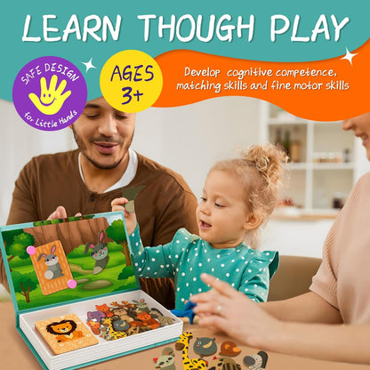 Marble Run for Kids, Vertical Magnetic Marble Maze Track with Doodle Board & Residue-Free Nano-Adhesive, STEM Explorers Brain Teaser Toy for Boys Girls Ages 3-12, Creative Thinking Games Gifts