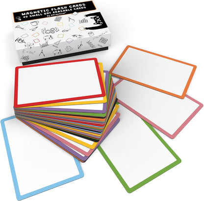 Attractivia Dry Erase Magnetic Labels 7.3 x 5.6 in, Dry Erase Magnets, 20-Pack, White Erasable Write-On All-Purpose Labels, for Office, Education, Home, Whiteboard