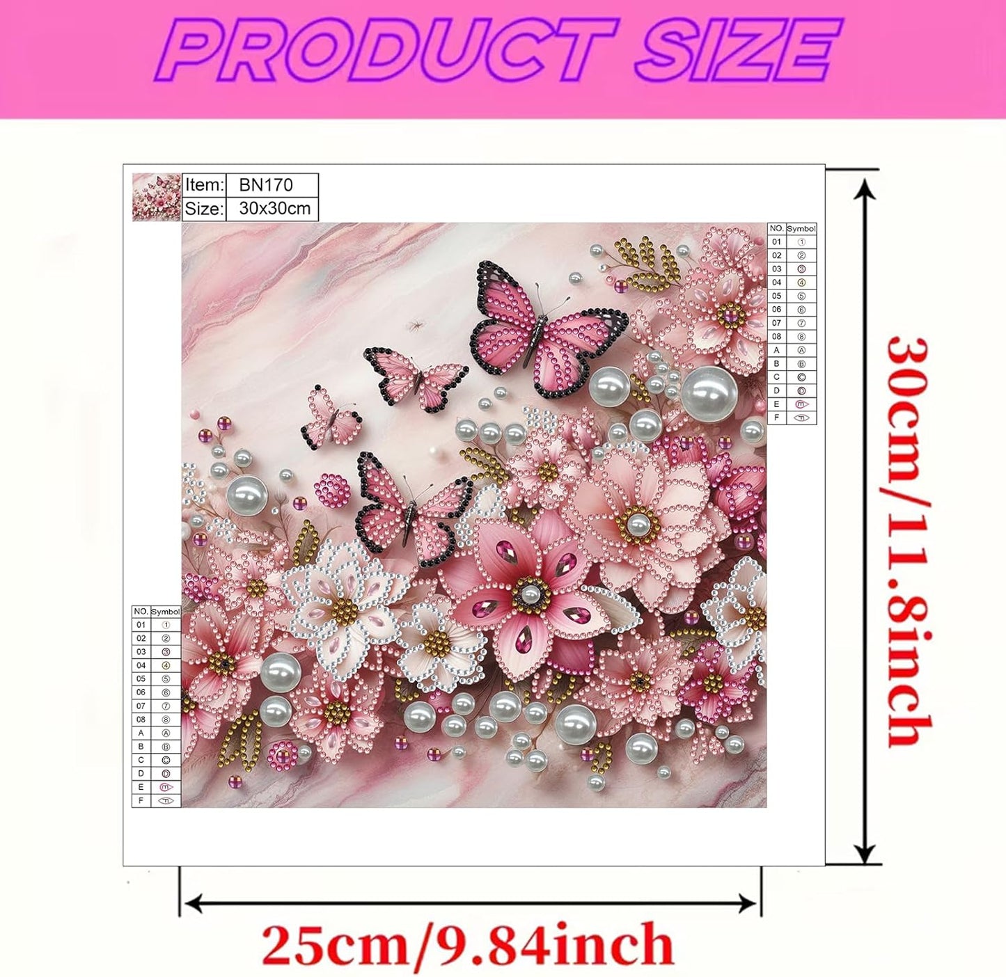 LAKEQUILL Royal Blue Butterfly Special Shaped 5D DIY Partial Drill Home Diamond Art Kit (Butterfly-4)