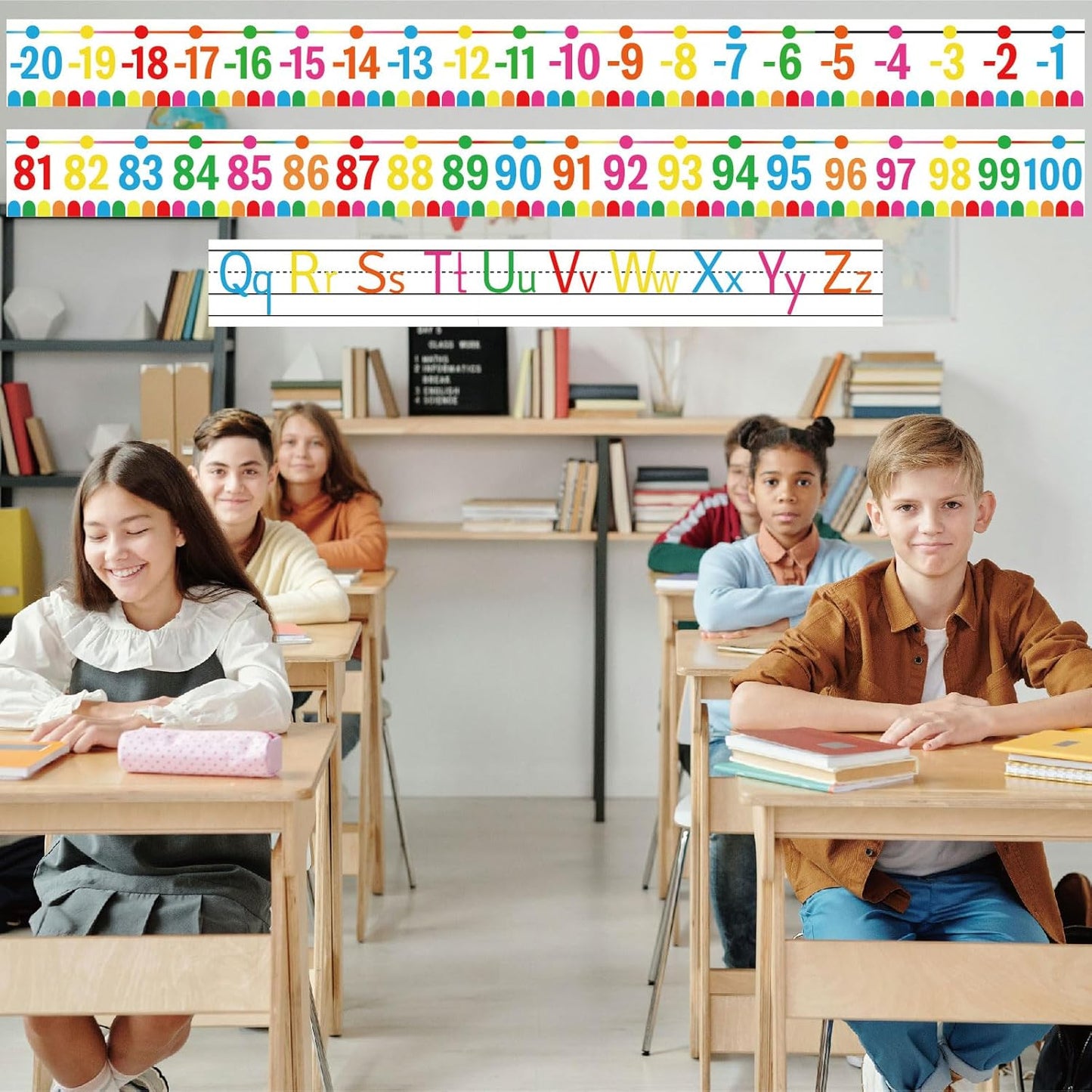 32Pcs A to Z Alphabet and -20-100 Number Cards Boho Bulletin Board Under The Sea Ocean Summer Sunflower Bee Theme Classroom Decorations Math Posters for Wall School Teacher Supplies (Sea Number)
