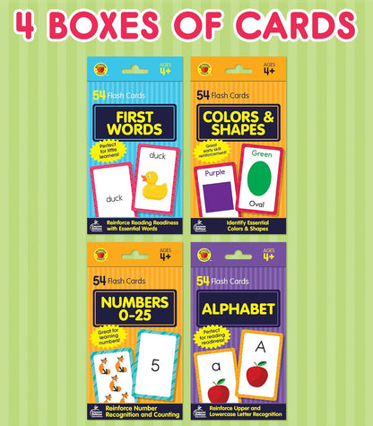 Carson Dellosa Addition, Subtraction, Division, and Multiplication Flash Cards, 4 Sets of Flashcards, Math Games for Kids 8-12, 3rd Grade Mathematics and Up