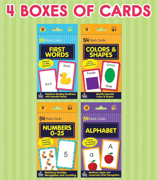 Carson Dellosa Addition, Subtraction, Division, and Multiplication Flash Cards, 4 Sets of Flashcards, Math Games for Kids 8-12, 3rd Grade Mathematics and Up