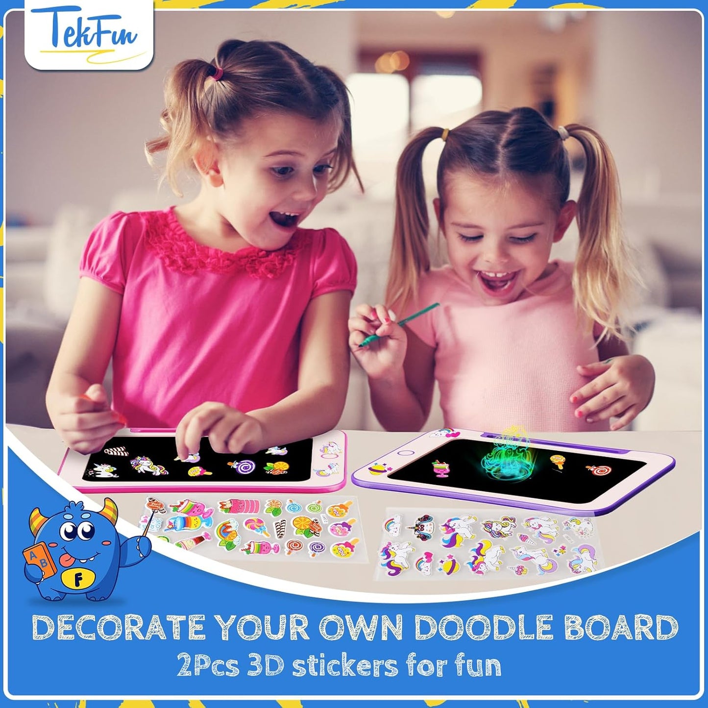 Birthday Gifts for Kids, 10inch LCD Writing Tablet Doodle Board, Mess Free Coloring Drawing Pad,Toddler Travel Toys, 3 4 5 6 7 8 Year Old Girl Birthday Gift, Christmas Easter Toys