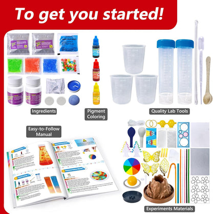 UNGLINGA 111 Experiments Science Kit for Kids, Chemistry Set, S.T.E.M Toys Boys Girls Birthday Gifts, Volcano, Crystal, Physics Lab Educational Learning Project