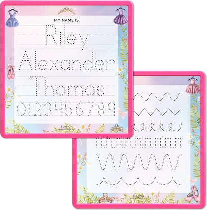Kid's Name Tracing Board | Dry Erase Letter Tracing | Reusable Writing Practice Board | Personalized | Ballet Theme