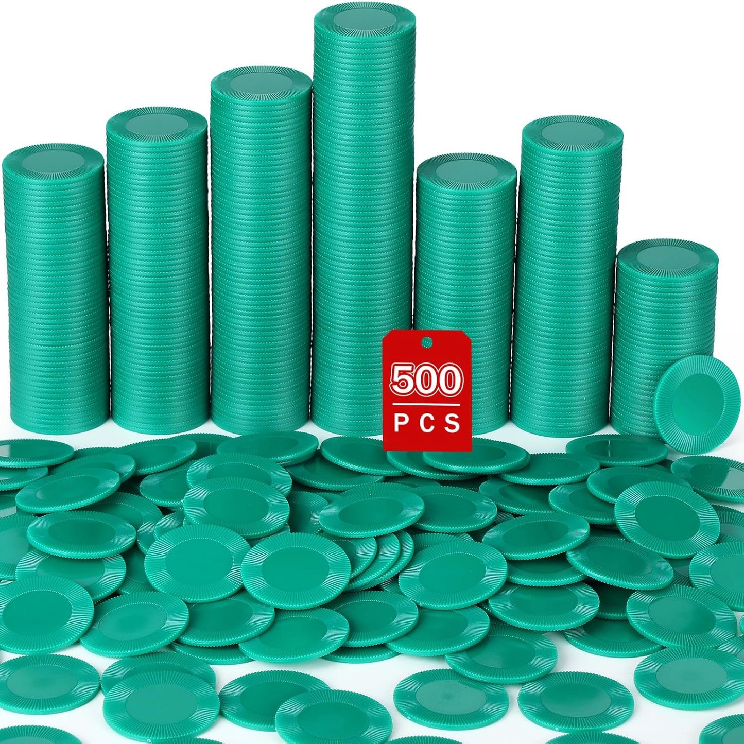 Leitee 500 Pcs Black Plastic Poker Chips Bulk 1.5 Inch Mini Bingo Chips Tokens Markers Blank Casino Counting Discs Learning Math Counters for Adults Interlocking Game Counting Reward Card