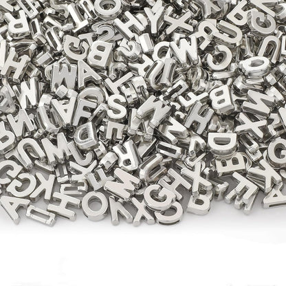 Augshy 400Pcs Large Letter Beads, Macaroon Hollow Letter Beads Plastic A-Z Mixed Alphabet Shape Bead for Jewelry Making Bracelets Necklaces Key Chains Shoelaces Crafts Party Decor(9 x 12 mm)