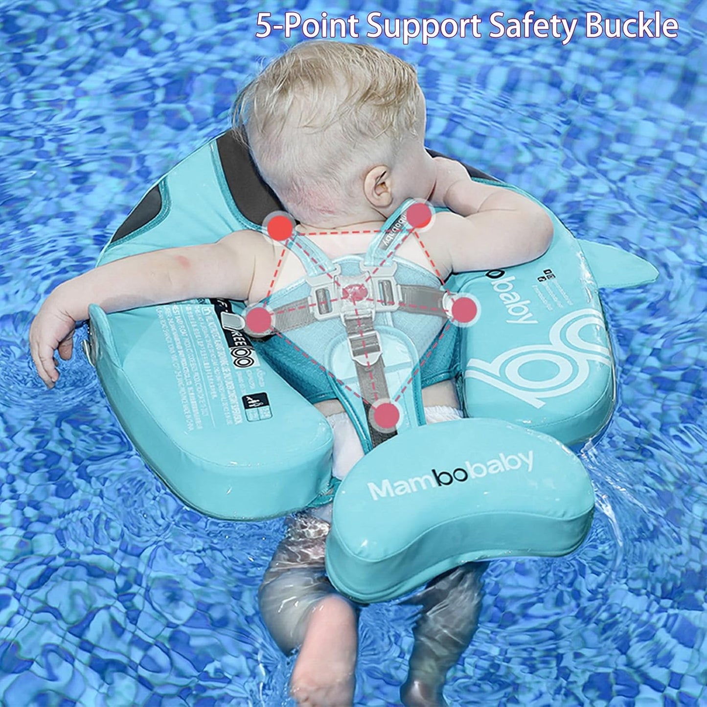 Baby Pool Float with UPF50+ 3D Adjustable Canopy, Add Tail Mambobaby Float Non Inflatable Infant Floats for Pool, Cartoon Narwhal Baby Floats (NPink with Canopy-U05NPCTLUROHML01U05)