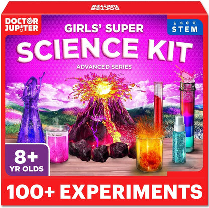 Doctor Jupiter Preschool Science Kit for Kids Ages 3-5 | Toddler Learning Activities, Birthday Gift Ideas for 3-4-5 Year Old Girls | Learning & Educational Toy STEM Kit with 100+ Experiments