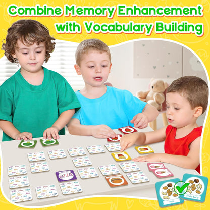 Edulok Memory Card Game, Toddler Match Game, Learn Spanish for Kids, Bilingual Flash Cards, Learning Toys for 4 Year Old, Preschool Learning Activities, Homeschool Supplies, Kindergarten Toys
