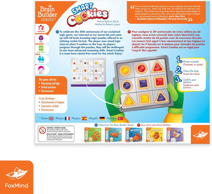 FoxMind Games: Smart Cookies Logic Puzzle Game, Deduction Game for Kids Ages 6+ and Brain Teaser Lovers, STEM Learning Toy from Brain Builder Series, Develops Problem-Solving Skills, 1+ Players