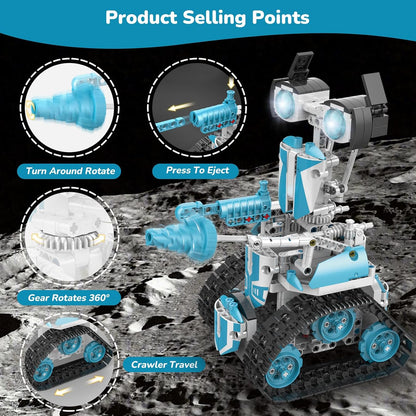 Robot Building Kit with APP/Remote Control STEM Gifts for Boys Age 8-16,Technic Coding Robotic Toys for Kids Birthday, Buildable 5in1 Models with 352+ Pieces