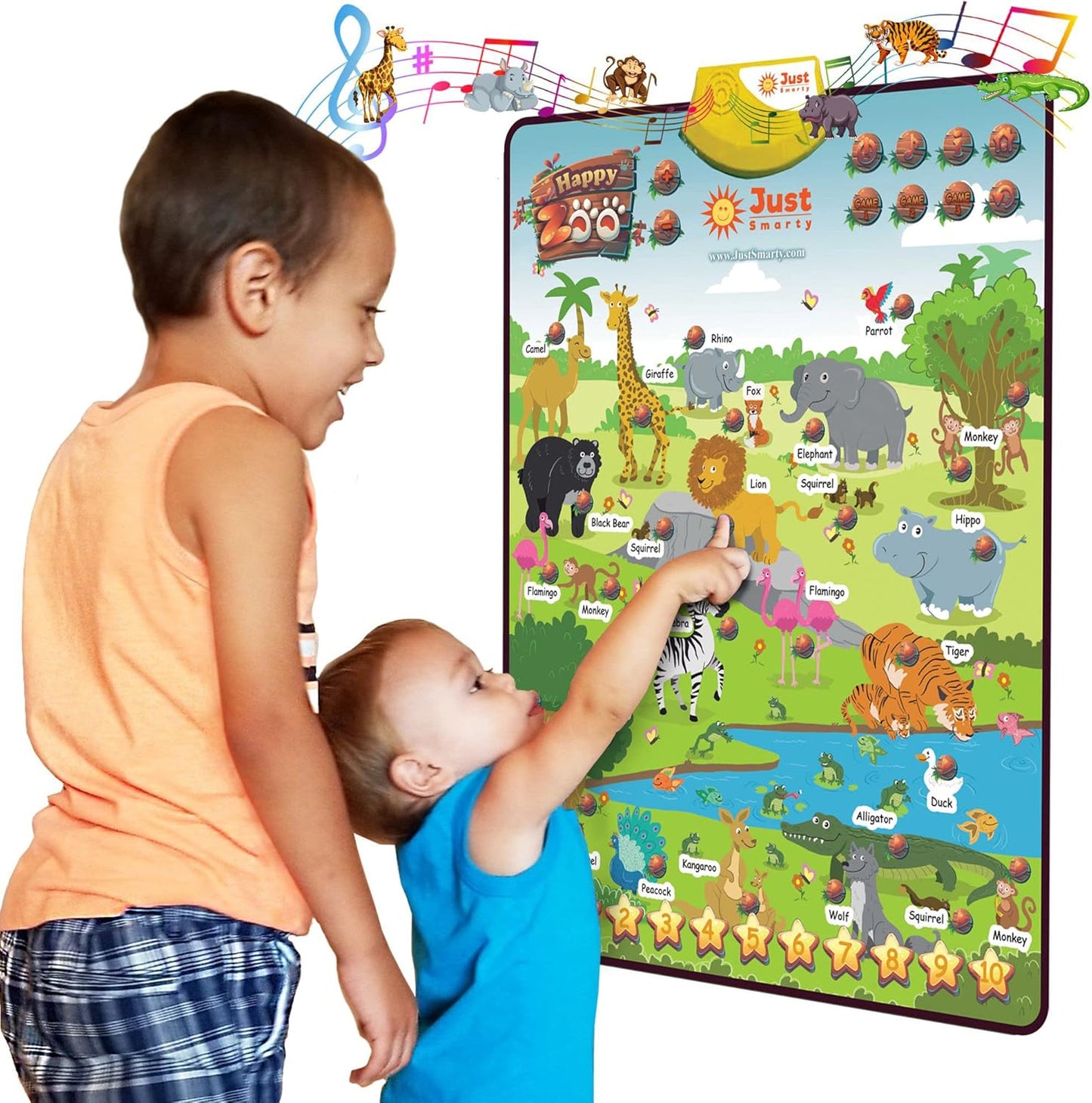 Just Smarty Alphabet Wall Chart for Toddlers 1-3 | ABCs & 123s Kids Learning Toy | Educational Gift for Infant Ages 1 2 3 4 5 | Speech Therapy for Kids 1-3 | Autism Toys for Toddlers 3-4