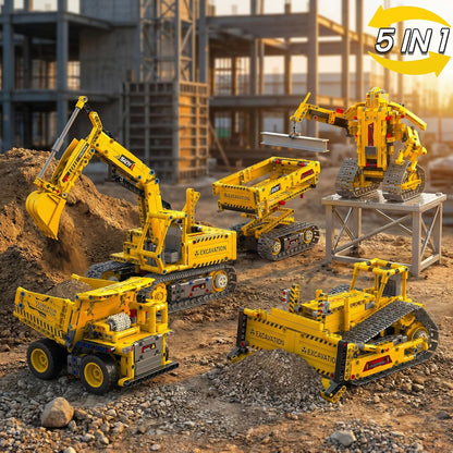 STEM Toys, App and Remote Control Excavator for Boys, Science Kit Robotics for Kids Ages 12-16, Educational RC Bulldozer Toy, STEM Kits for Kids Age 12-14, Construction Gift