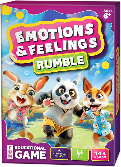 Clever Fox Play Emotions & Feelings Rumble – Emotional Intelligence & Regulation Card Game for Kids Ages 6+ - Learning Activity for Family & Therapy to Develop Social Skills & Problem Solving