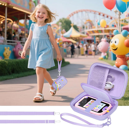 Leayjeen Kids Smartphone Case Compatible with Kikapabi/Joozfee/Prysyedawn 2.8" Touchscreen Toddler Learning Play Toy Phone,Birthday Gifts for Girls Age 3-10 Kids Toys Cell Phone-Purple(Case Only)