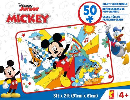 Buffalo Games - 50 piece Giant Floor Puzzle - Disney Clubhouse - Educational Puzzles for Kids Ages 4 and up - Large Pieces - 2 feet x 3 feet