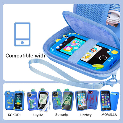 Leayjeen Kids Smartphone Case Compatible with Kikapabi/Joozfee/Prysyedawn 2.8" Touchscreen Toddler Learning Play Toy Phone,Birthday Gifts for Girls Age 3-10 Kids Toys Cell Phone-Purple(Case Only)