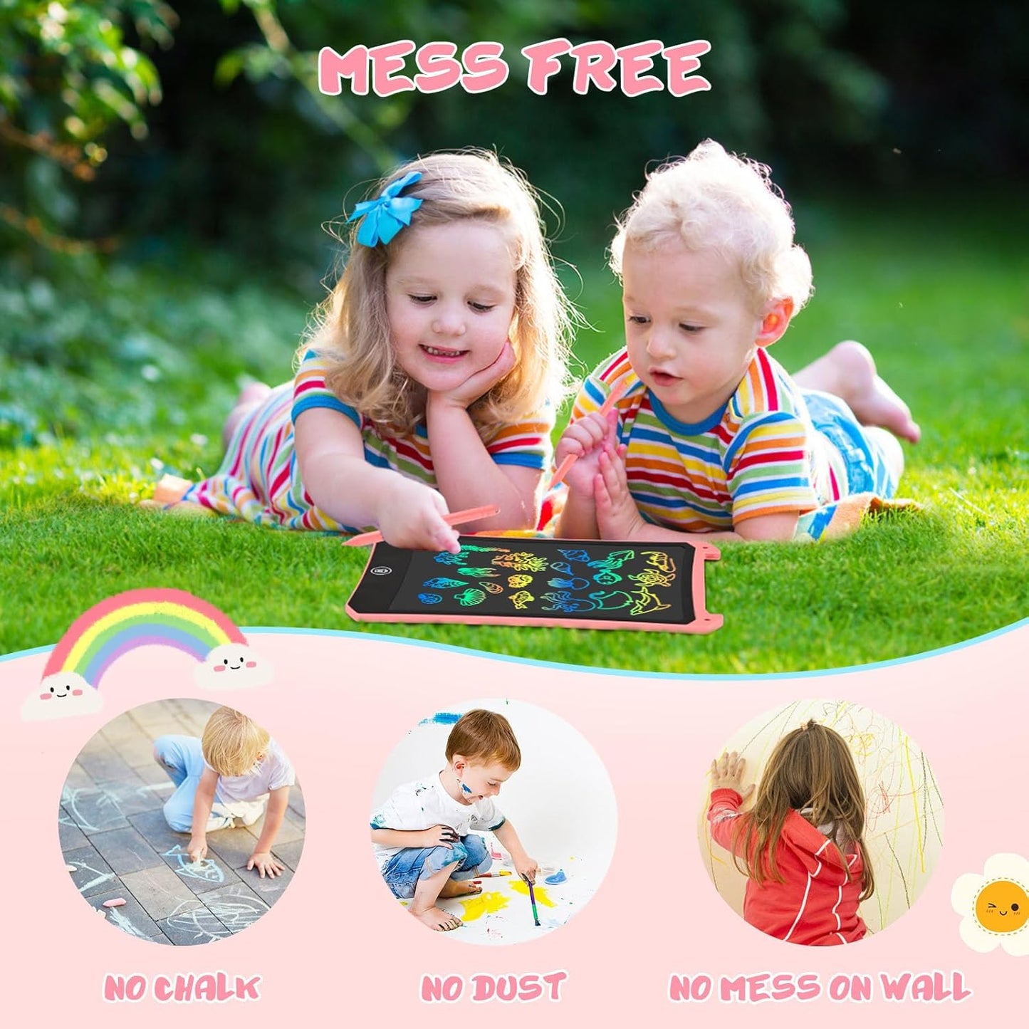 EooCoo Toddler Boy Toys, Kids Gifts, 10 Inch LCD Writing Tablet, Drawing Pad, No Mess Coloring Books for Kids, Travel Games, Gifts for Boys 4-6, Educational Toys for 3 4 5 6 7 Years Old Boys and Girls