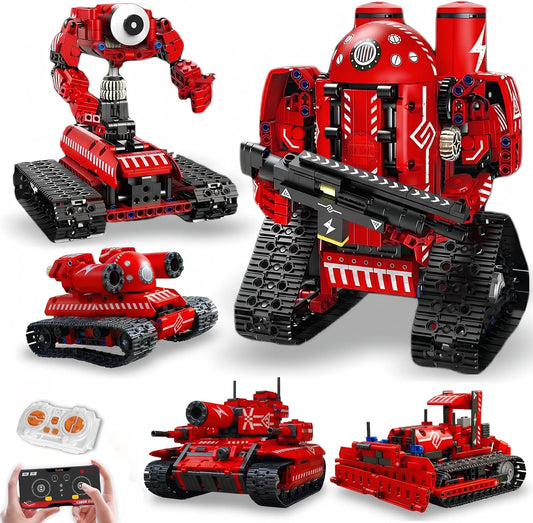 STEM Toys Robot Kit, App & Remote Control Excavator for Boys, Robotics for Kids Ages 12-16, Educational RC Bulldozer Toy, STEM Kits for Kids Age 12-14, Construction Robot Gift