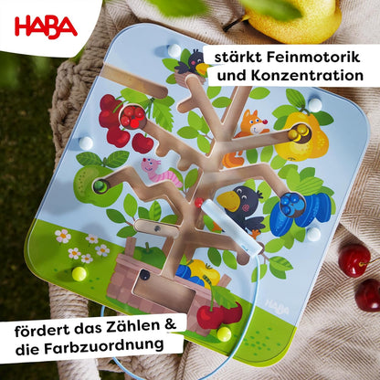 HABA Busy Board for Toddlers 2-4: Orchard Magnetic Maze Puzzle Game, Toddler Travel Toys & Montessori Toys