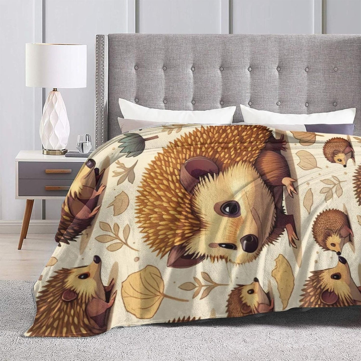 Bear Print Blanket Cute Baby Bear Fleece Throw Blanket Fuzzy Plush Super Soft Cozy Warm Decor Blanket Toddler Nursery Gifts for Boys Girls Kids Adult Men Women 40"x50"