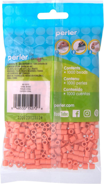 Perler 80-15272 Fuse Bead Set for Craft Activities, Coral Orange, 1000 Pieces