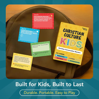 Kulture Games - Bible Conversation Cards for Kids - Christian Family Games - Faith Based Educational Card Games - Sunday School Christian - Gifts Learning - Ages 6+