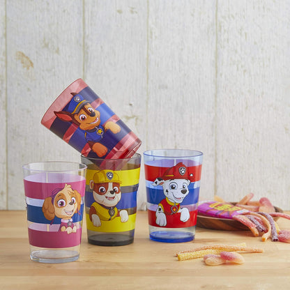 Zak Designs 14.5oz Disney Frozen 2 Nesting Tumbler Set Includes Durable Plastic Cups, Fun Drinkware is Perfect for Kids, 4pk (14.5oz, Anna & Elsa & Olaf)