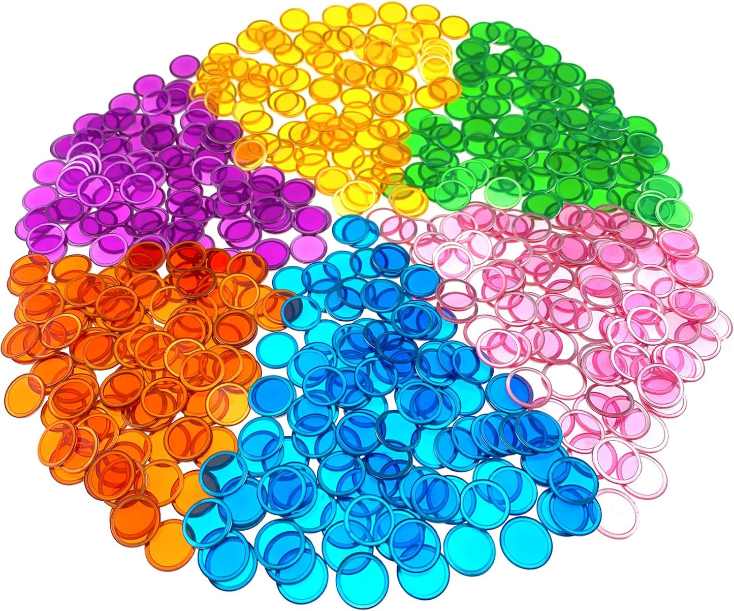 Magnetic Bingo Set -100 PCS Orange Metal Ringed Chips/Plastic Poker Tokens/Markers/Math Counting/Science Exploration/STEM Kit/Family Game Nights
