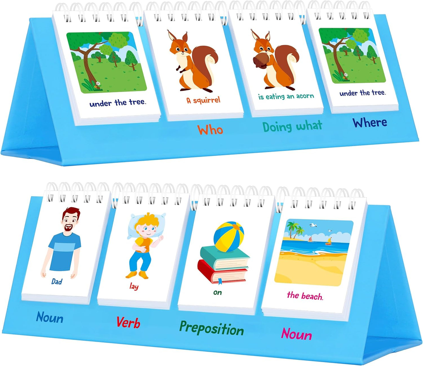 CVC Word Flip Chart - Double Sided 40 Short Vowel Word Flashcards, Freestanding, Educational Learning Tool for School Supplies