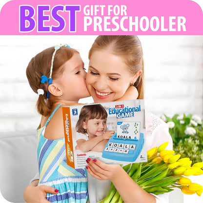 Yolscue Montessori Matching Letter Games,Educational Toys for 3-8 Year Olds Boys Girls,Alphabet Learning Toys for Kids Ages 3-8 Years,Birthday Party Gifts for 3-8 Year Olds Boys Girls(Blue)