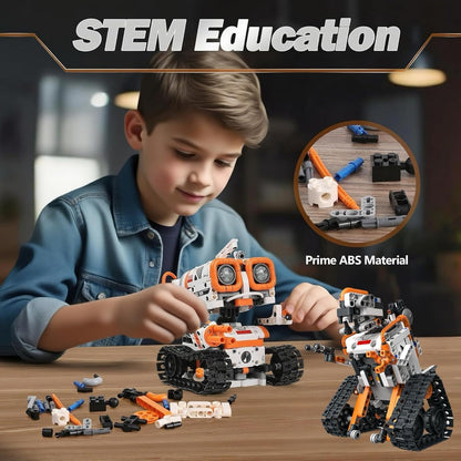 STEM Robotics Kit for Kids Ages 6+, 5-in-1 Remote/APP Control Coding Robot, Educational Engineering Building Toys with Programming, Science Projects Great Gift for Boys & Teens